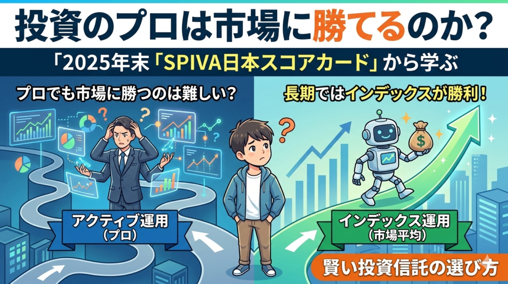 投資のプロは市場に勝てるのか？「2025年末 SPIVA®日本スコアカード」から学ぶ、賢い投資信託の選び方