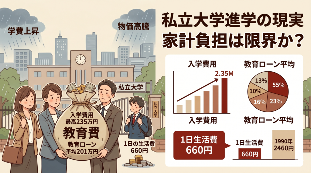 わが子を大学へ送る費用は「年収の3割」。2025年度調査から読み解く、私立大学進学のマネー事情