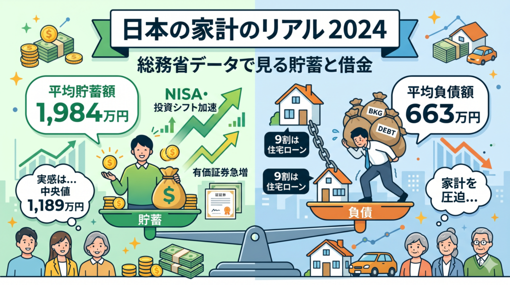 平均値1,984万円のカラクリとは？最新データで見る日本の家計事情とライフステージ別の現実